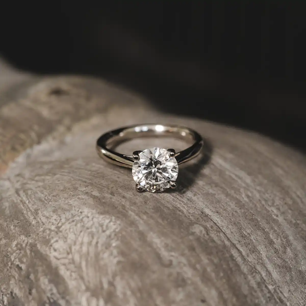 brilliant cut diamond solitaire ring