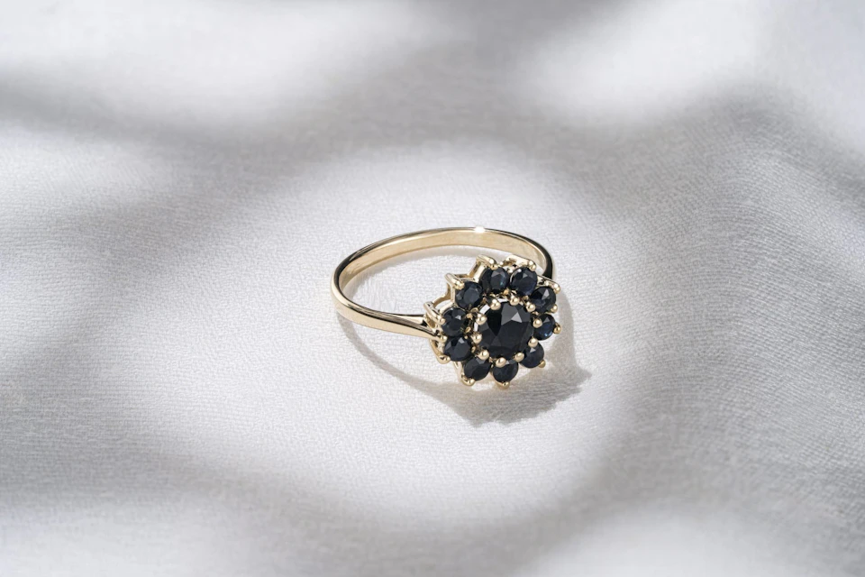 floral engagement ring
