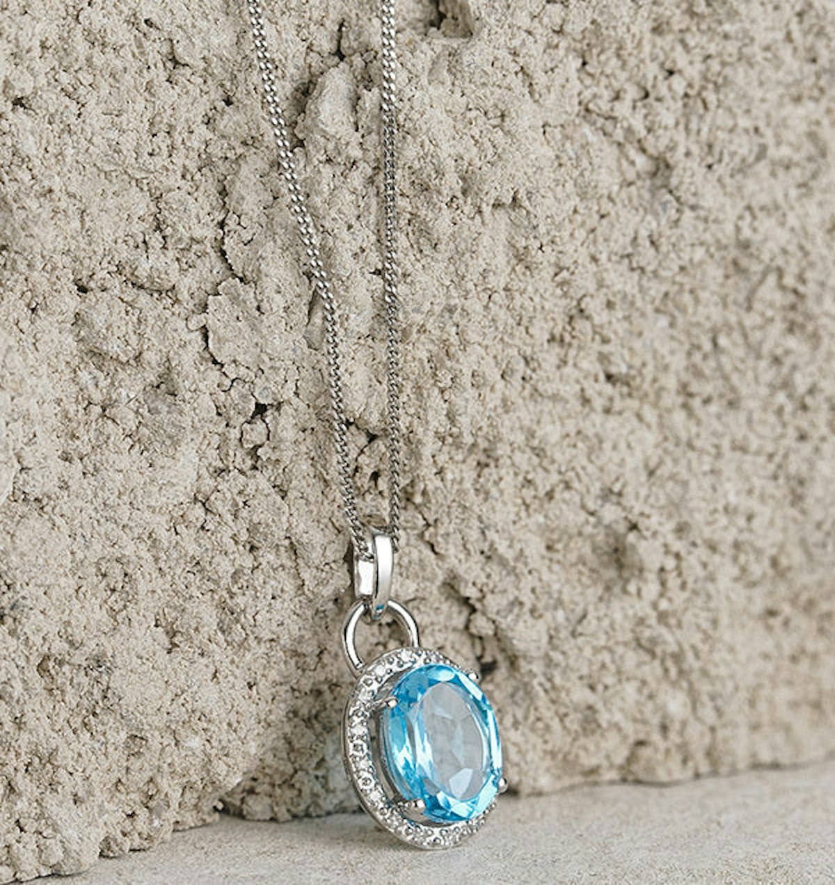 November’s Birthstone: Blue topaz pendant
