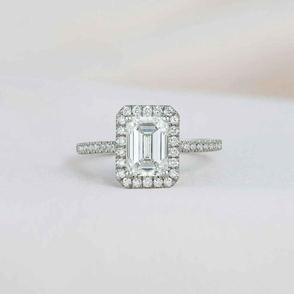 emerald cut diamond engagement ring