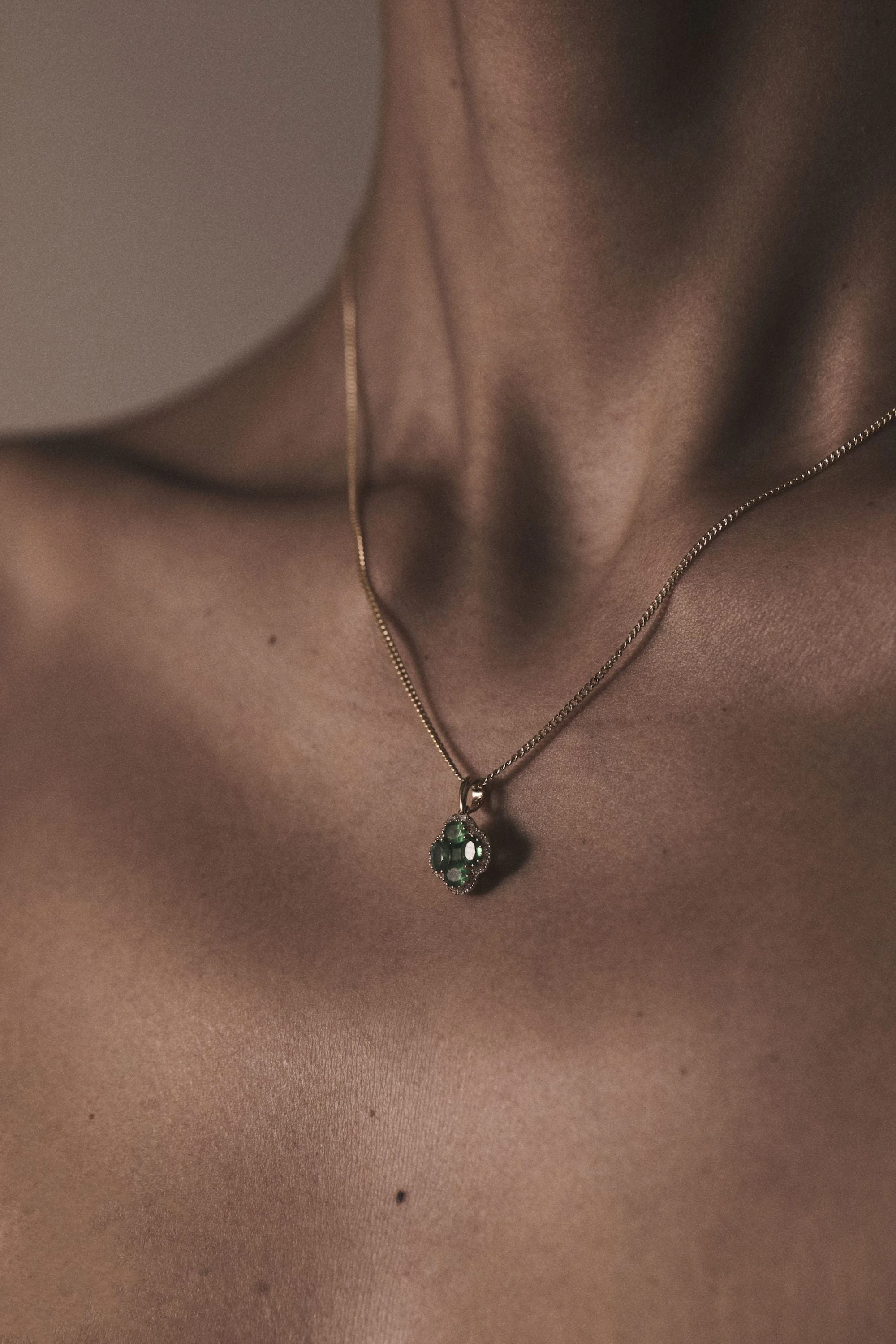 Emerald pendant - May's birthstone