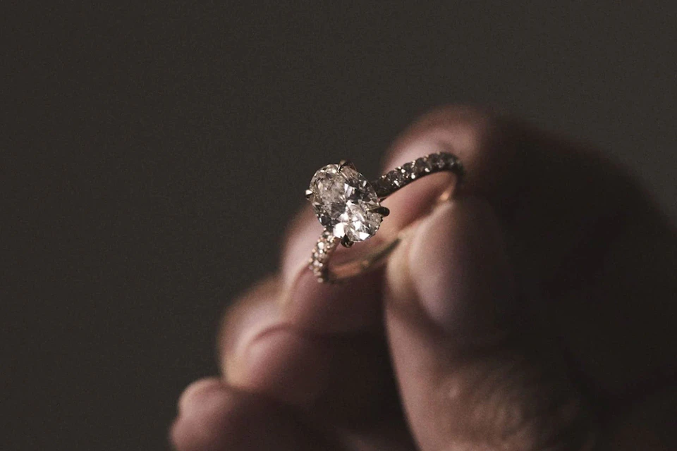 lab-grown diamond ring
