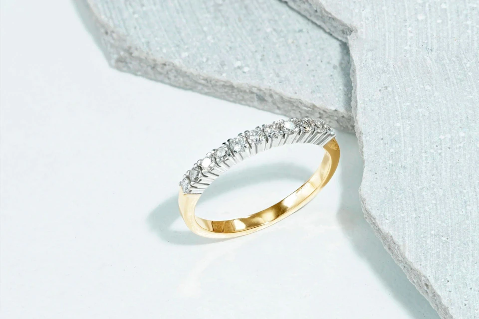 half eternity diamond ring