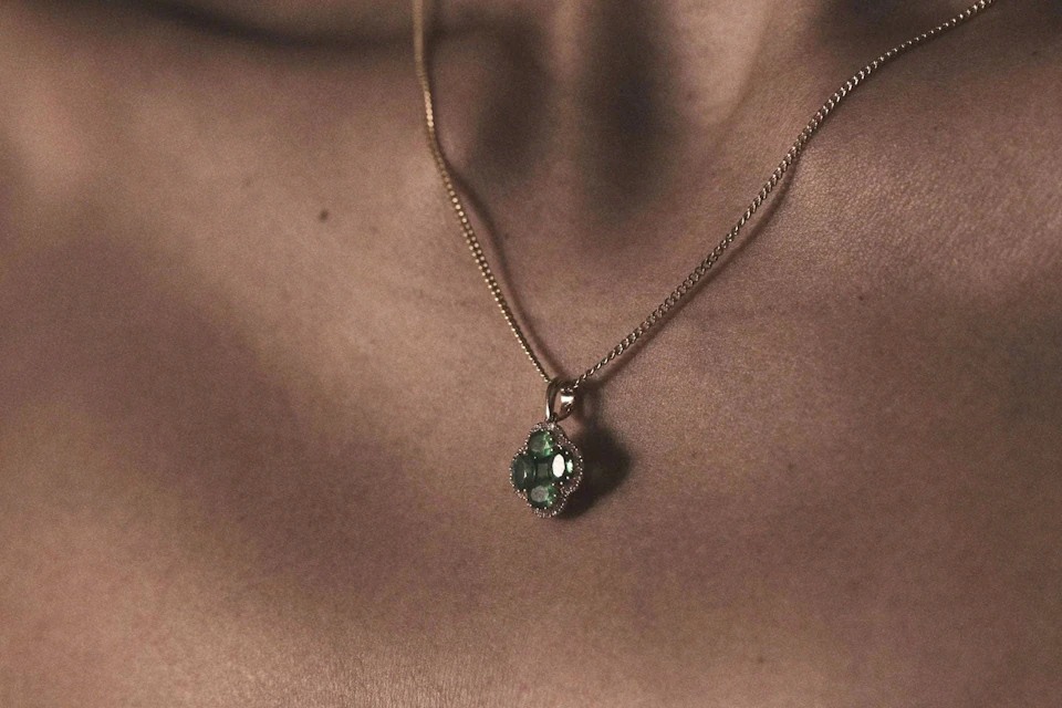Emerald pendant - May's birthstone