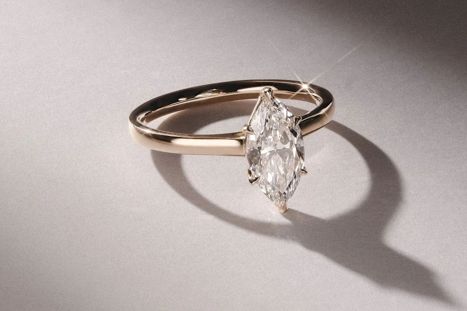 marquise cut diamond engagement ring