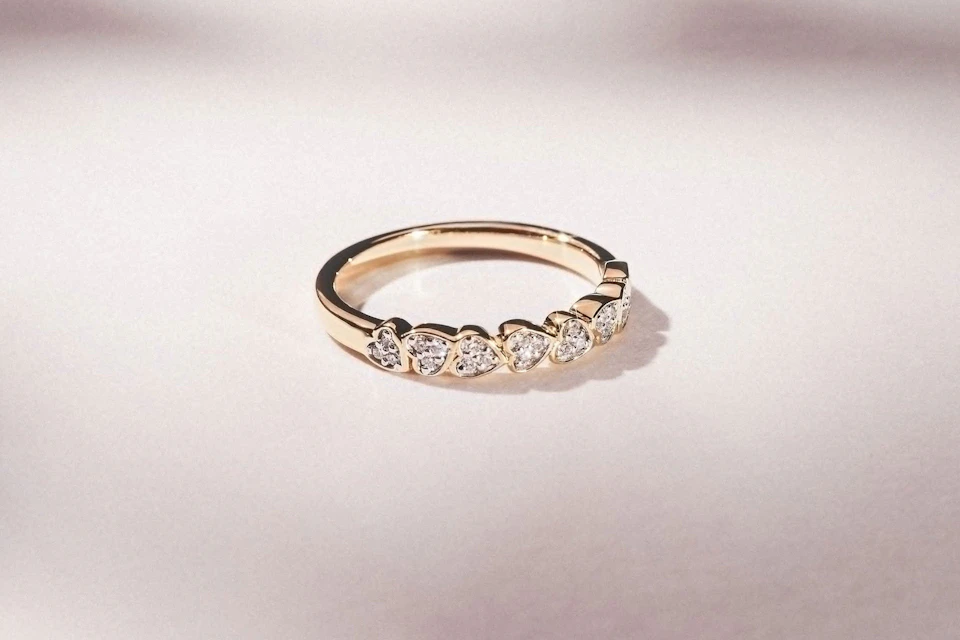 half band diamond eternity ring