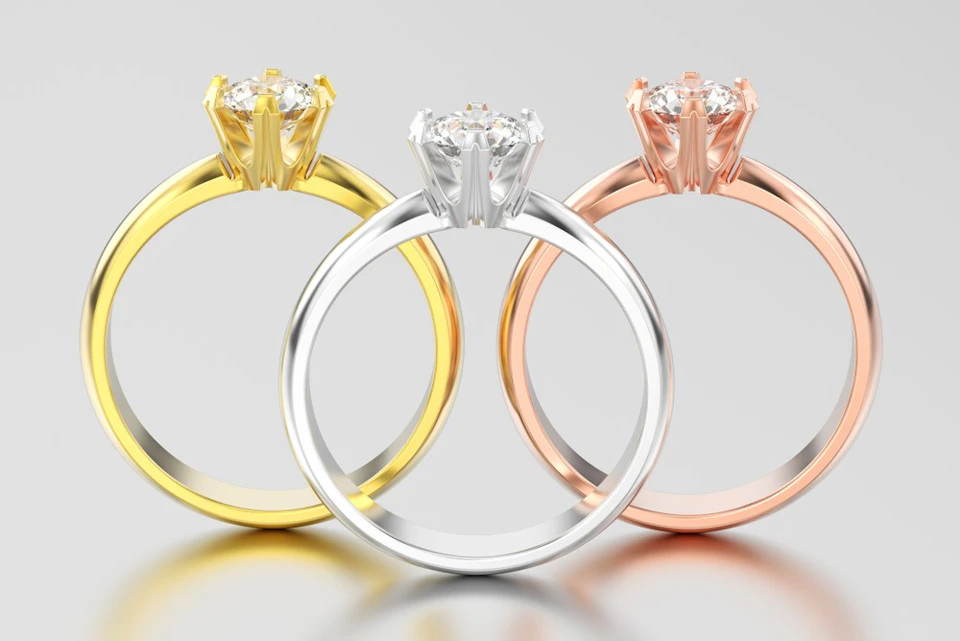 White Gold vs Yellow Gold vs Rose Gold
