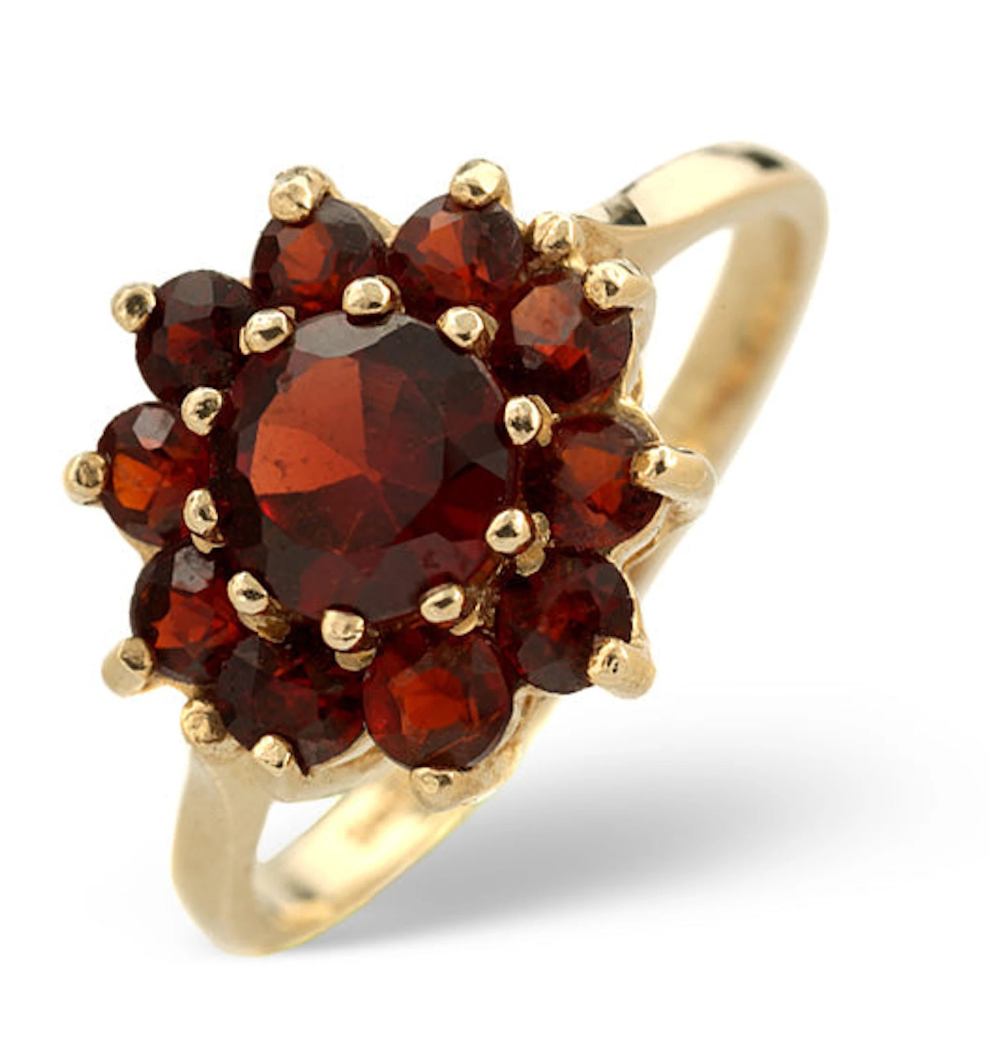 Garnet Ring 9K Yellow Gold