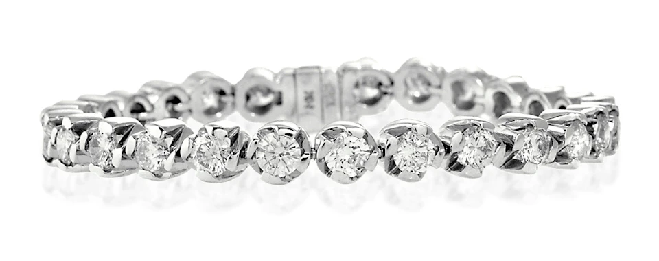 Diamond Tennis Bracelet 9.10ct 18K White Gold