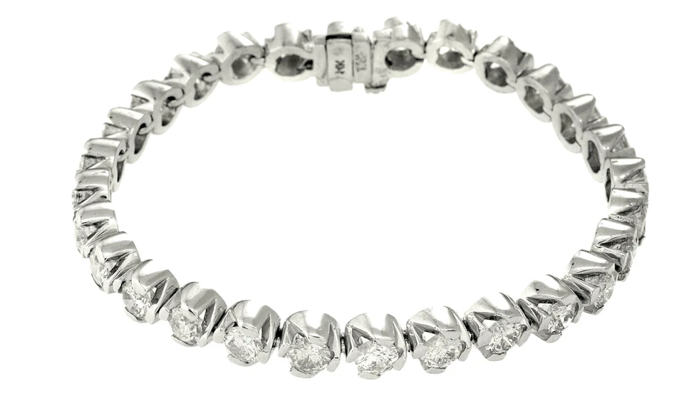 Diamond Tennis Bracelet 9.10ct 18K White Gold