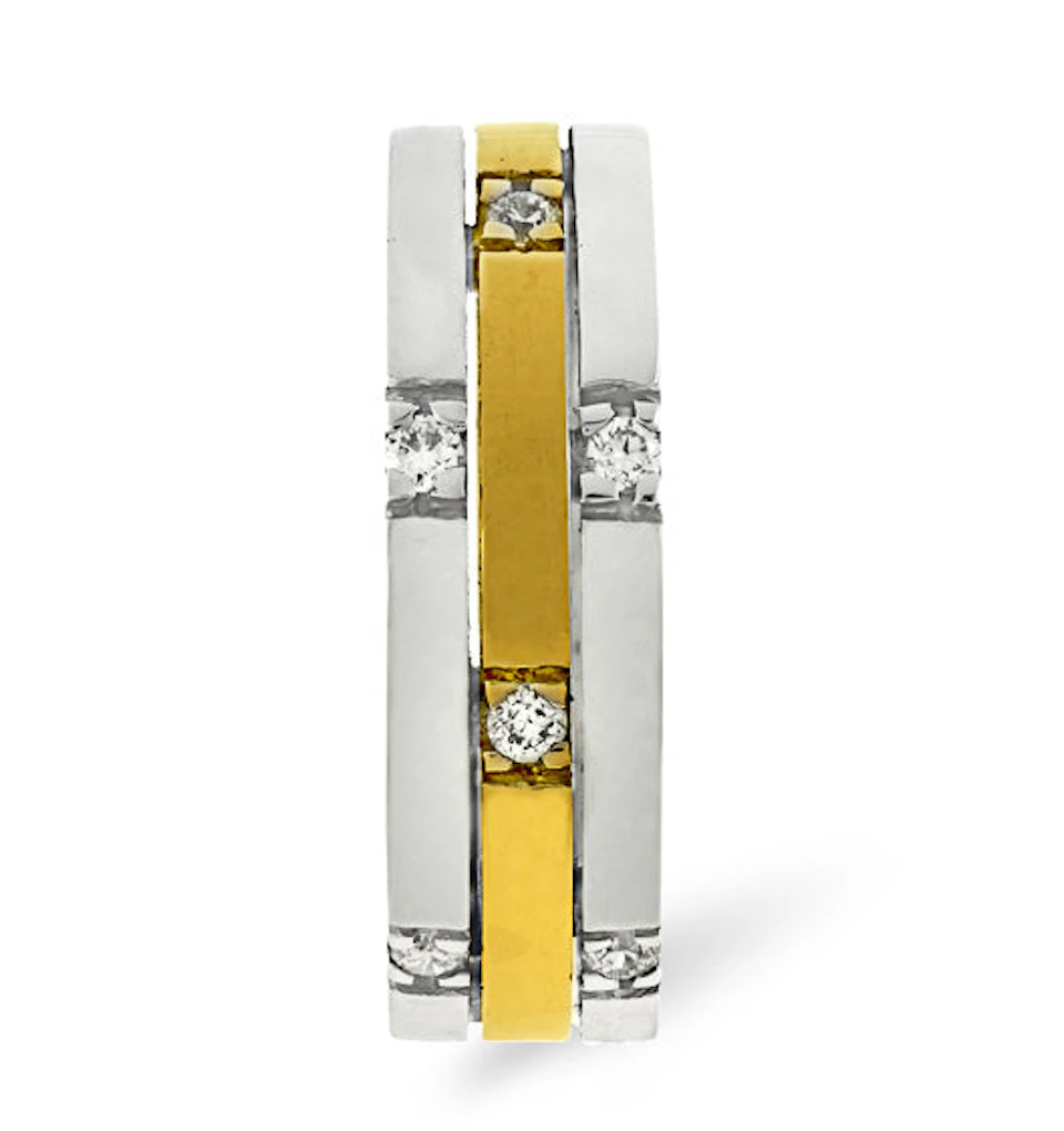 Mens 0.37ct G/Vs Diamond 18K Gold Dress Ring