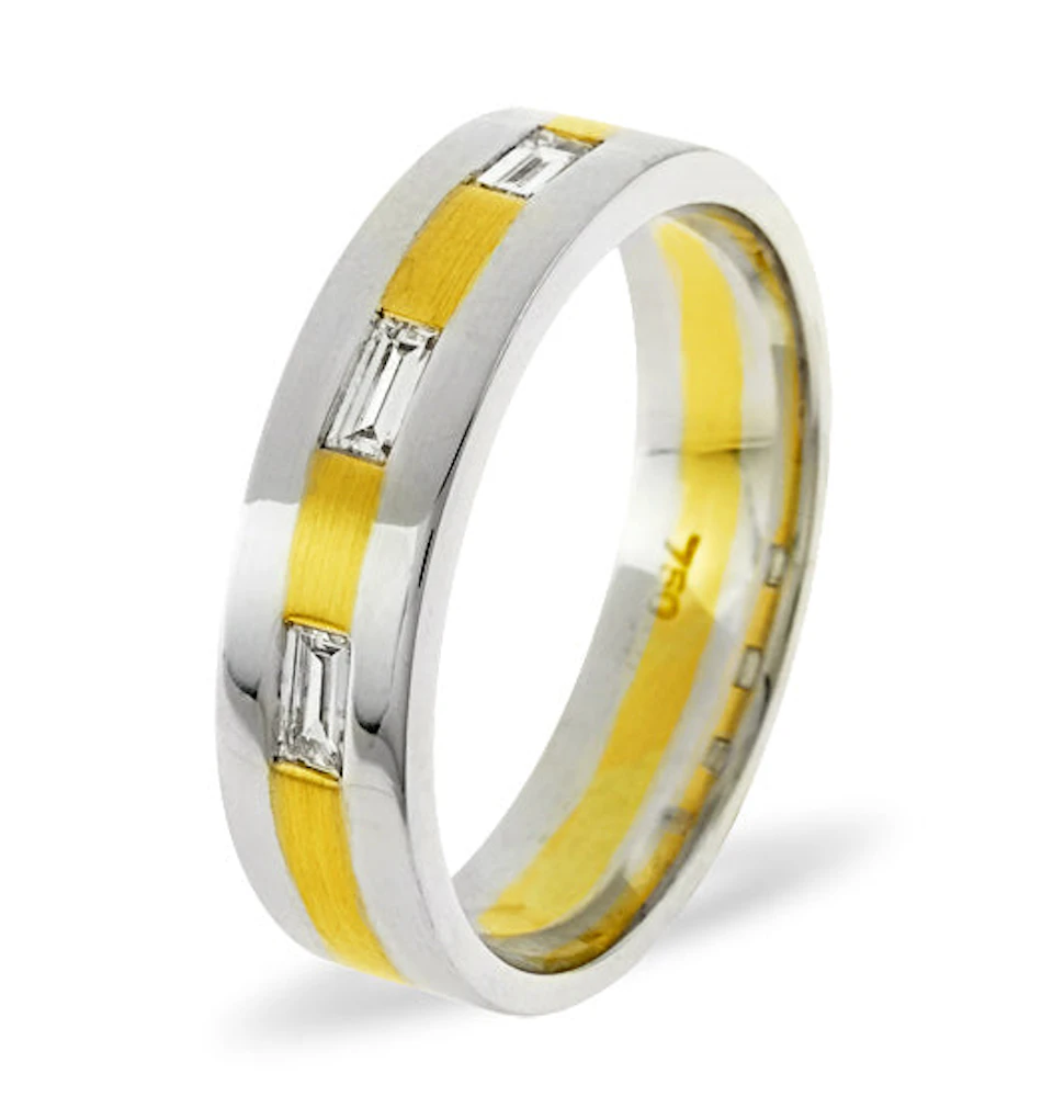 Mens 0.14ct H/Si Diamond 18K Gold Dress Ring