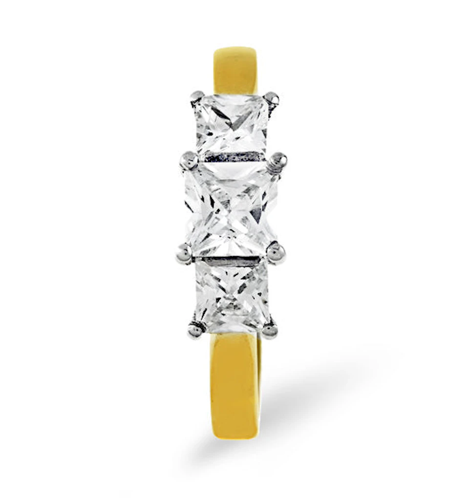 Lauren 18K Gold 3 Stone Diamond Ring 0.25CT H/SI
