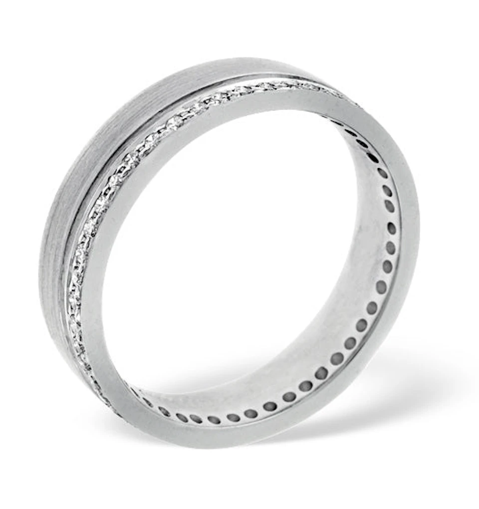 Mens 0.27ct H/Si Diamond 18K White Gold Dress Ring