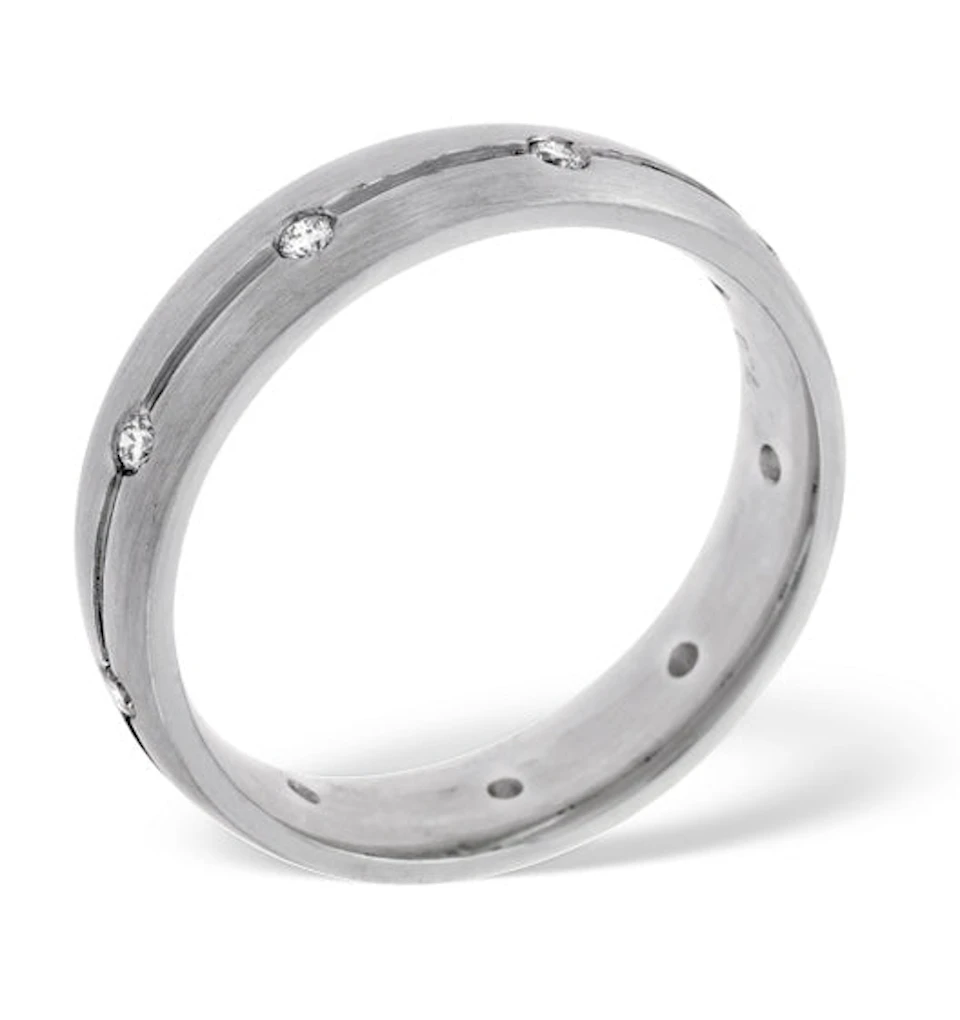 Mens 0.14ct H/Si Diamond Platinum Dress Ring