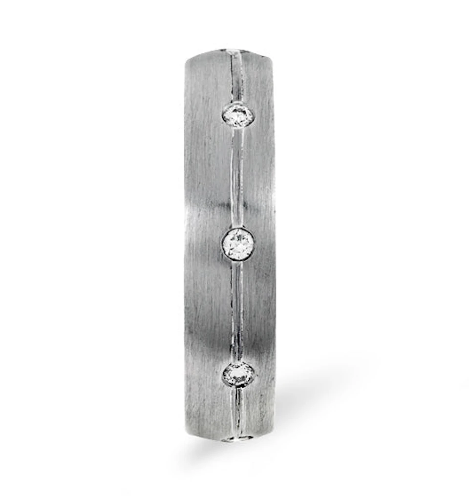Mens 0.14ct H/Si Diamond Platinum Dress Ring