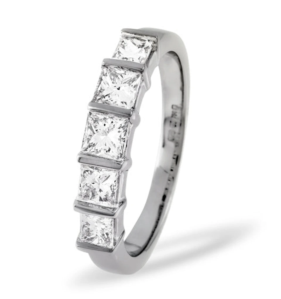 Lauren 18K White Gold 5 Stone Diamond Eternity Ring 0.50CT H/SI