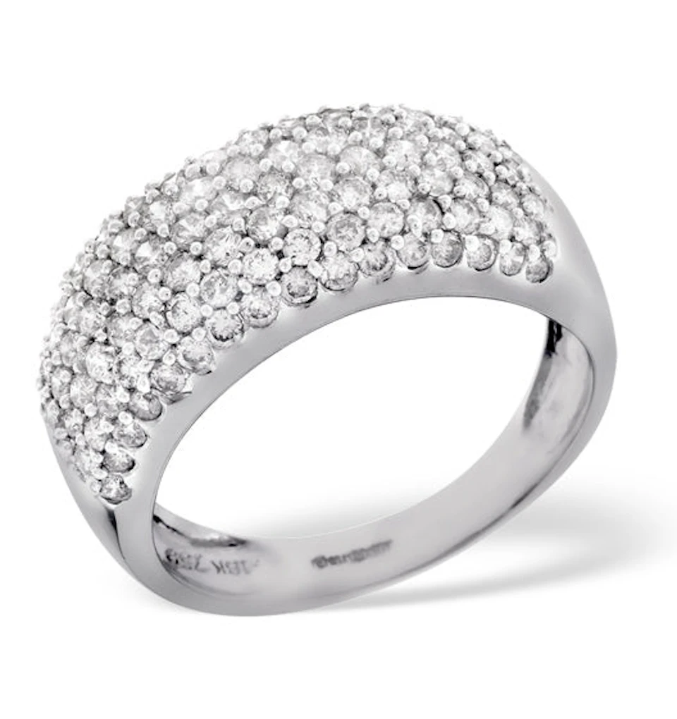 18K White Gold Diamond Ring 1.35ct