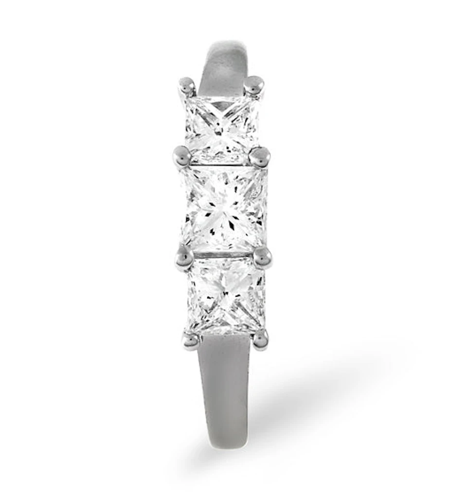 Lauren Platinum 3 Stone Diamond Ring 1.00CT GV/S