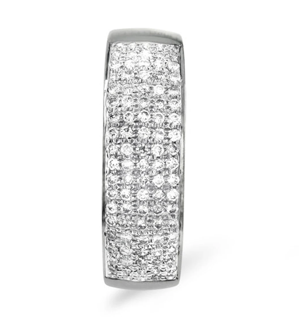 18K White Gold Diamond Pave Ring 0.45ct H/si