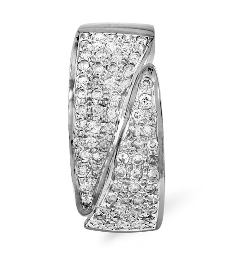 18K White Gold Diamond Pave Ring 0.62ct H/si