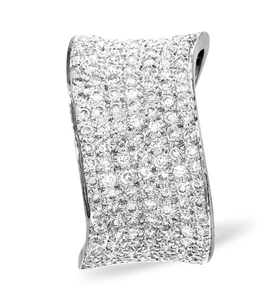 18K White Gold Diamond Pave Ring 0.89ct H/si