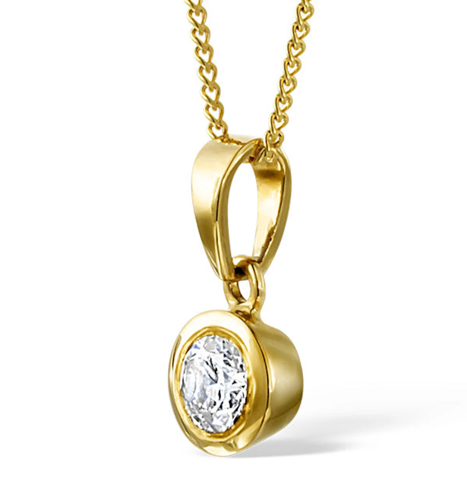 Emily 18K Gold Lab Diamond Pendant Necklace 0.33CT F/VS