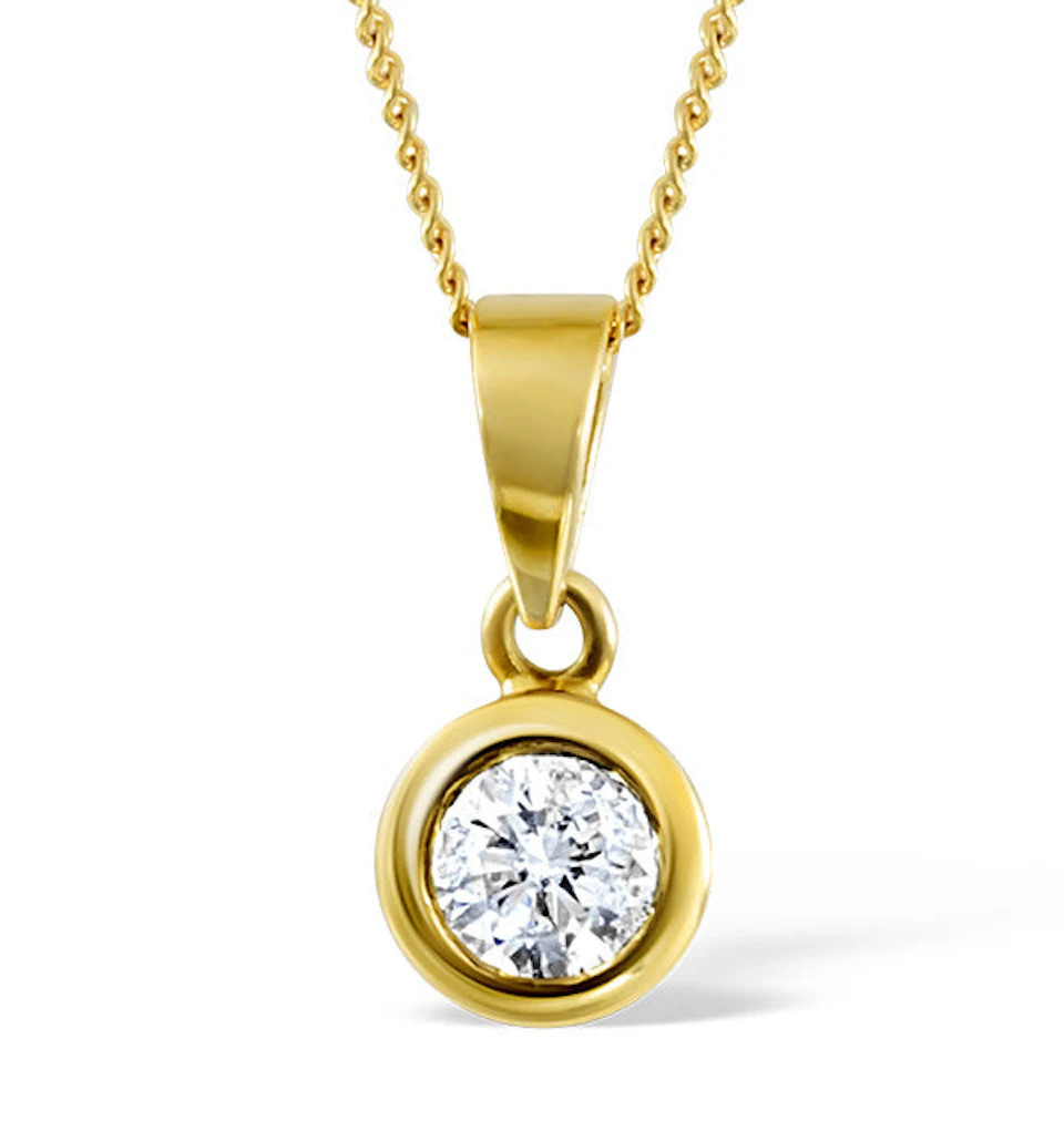 Certified Lab Diamond 0.50CT Emily 18K Gold Pendant Necklace F/VS