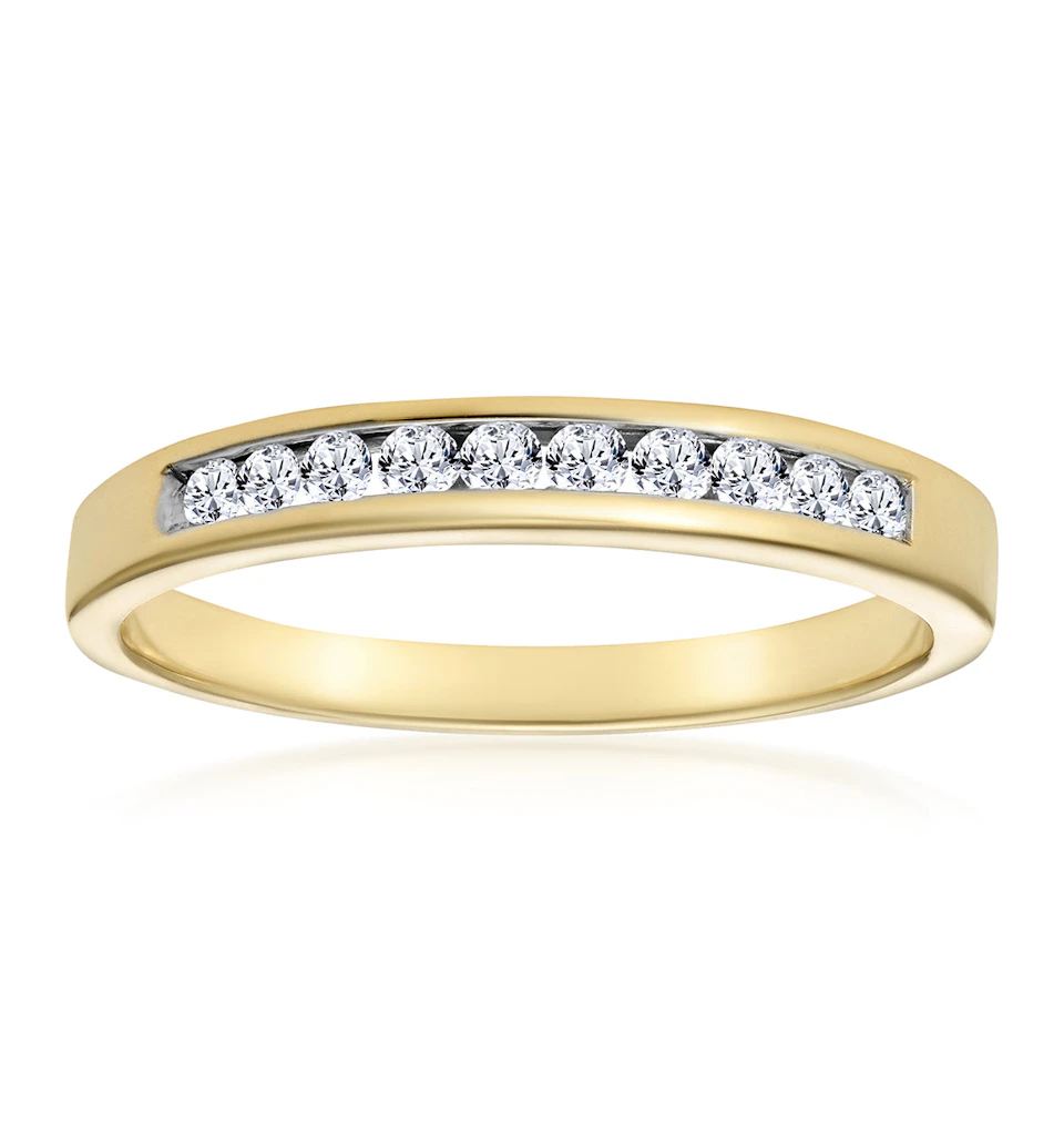 Rae 18K Gold Diamond Half Band Eternity Ring 0.25CT G/VS