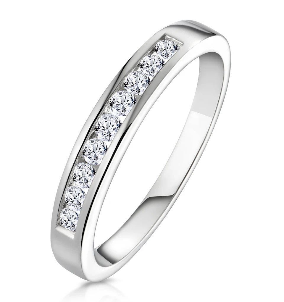 Rae Half Eternity Ring Channel Set 0.25CT Lab Diamond 9K White Gold
