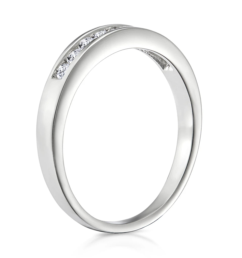 Rae Half Eternity Ring Channel Set 0.25CT Diamond 9K White Gold