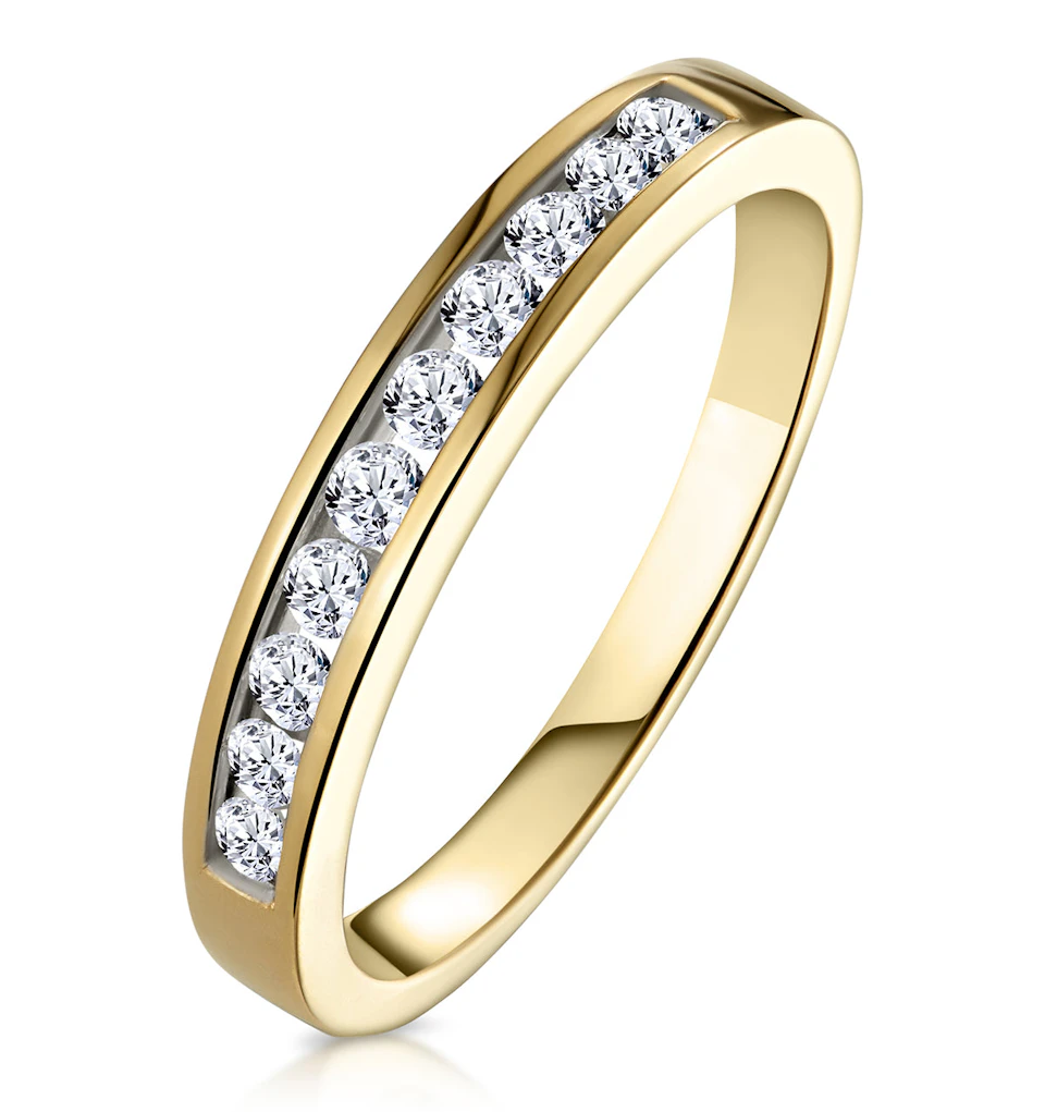 Rae Half Eternity Ring 0.33CT Diamond 9K Yellow Gold