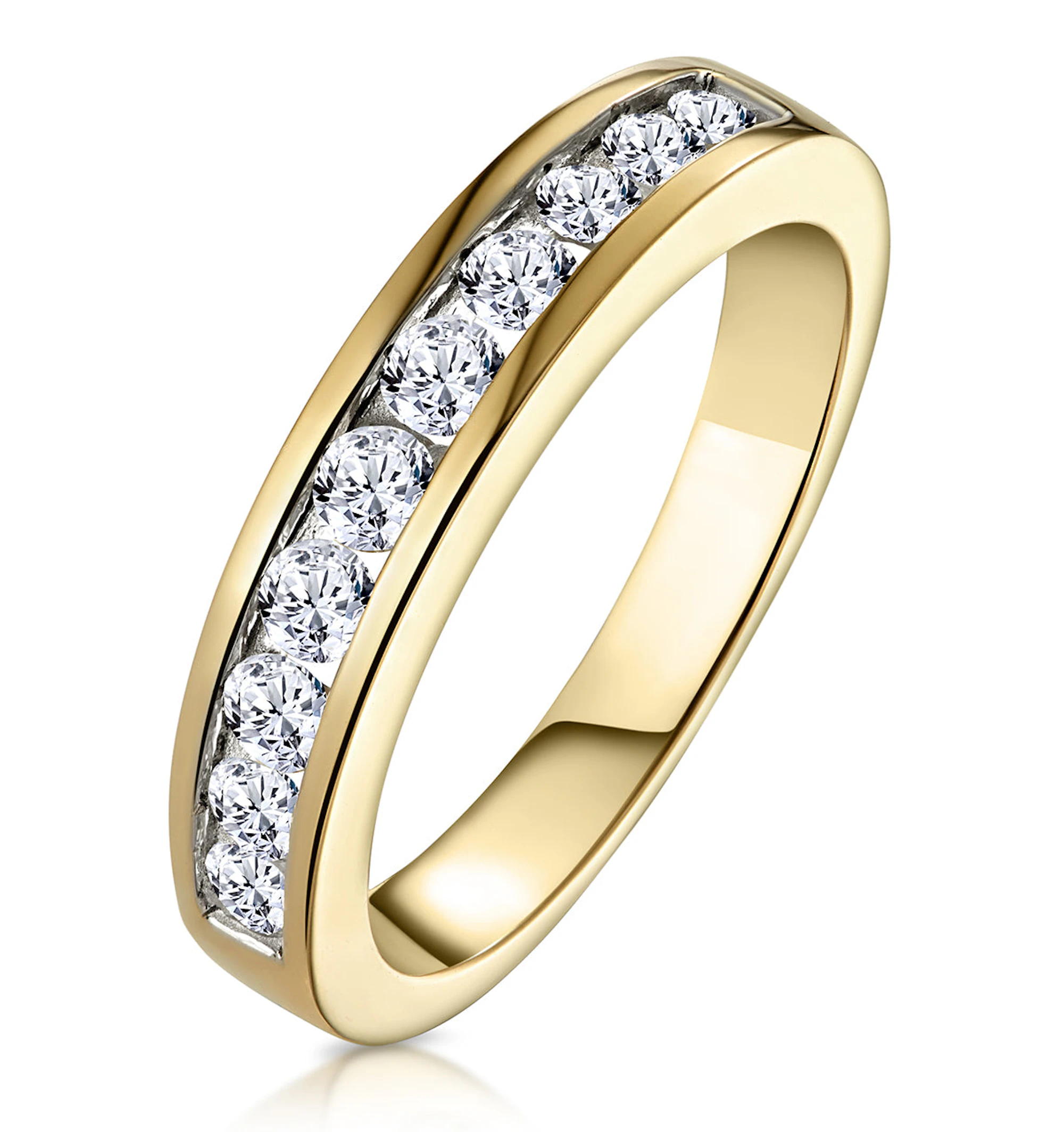 Rae 18K Gold Diamond Half Band Eternity Ring 0.50CT H/SI