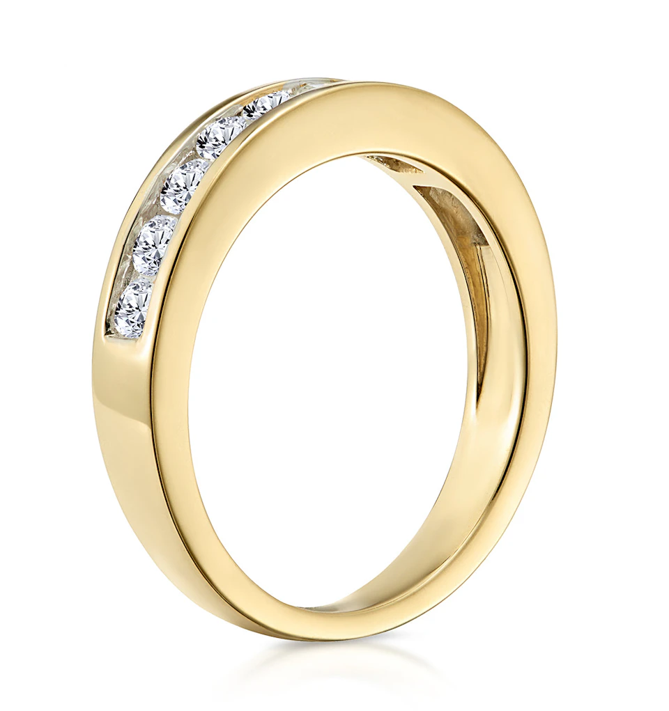 Rae 18K Gold Diamond Half Band Eternity Ring 0.50CT H/SI