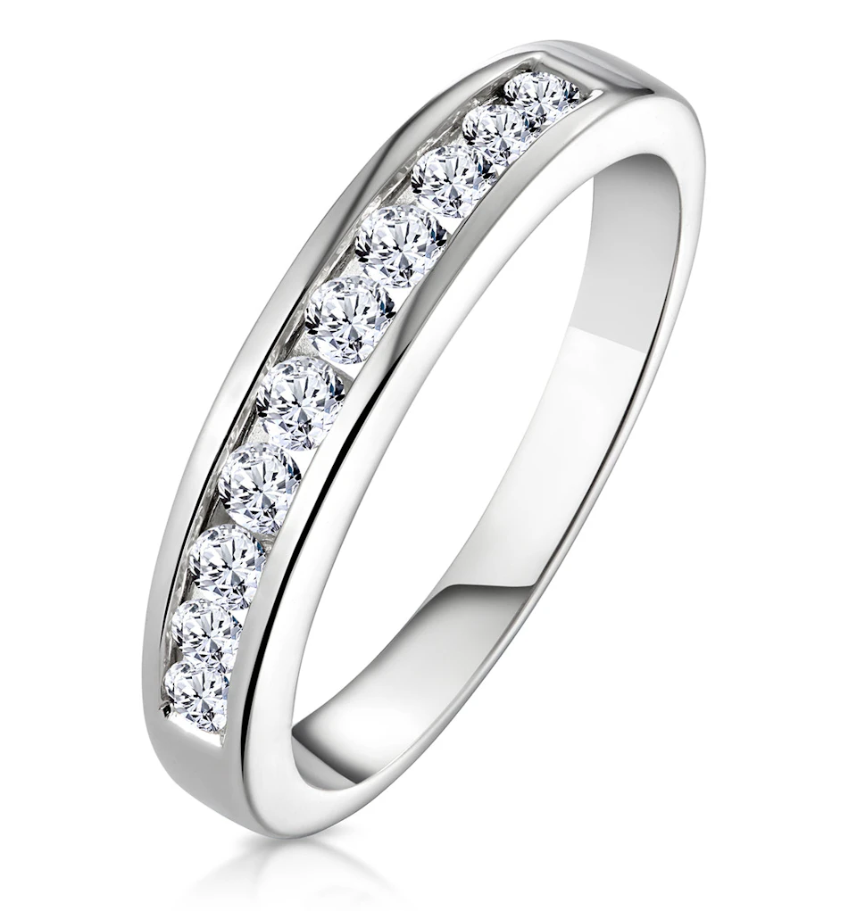 Rae Platinum Lab Diamond Half Band Eternity Ring 0.50CT G/VS
