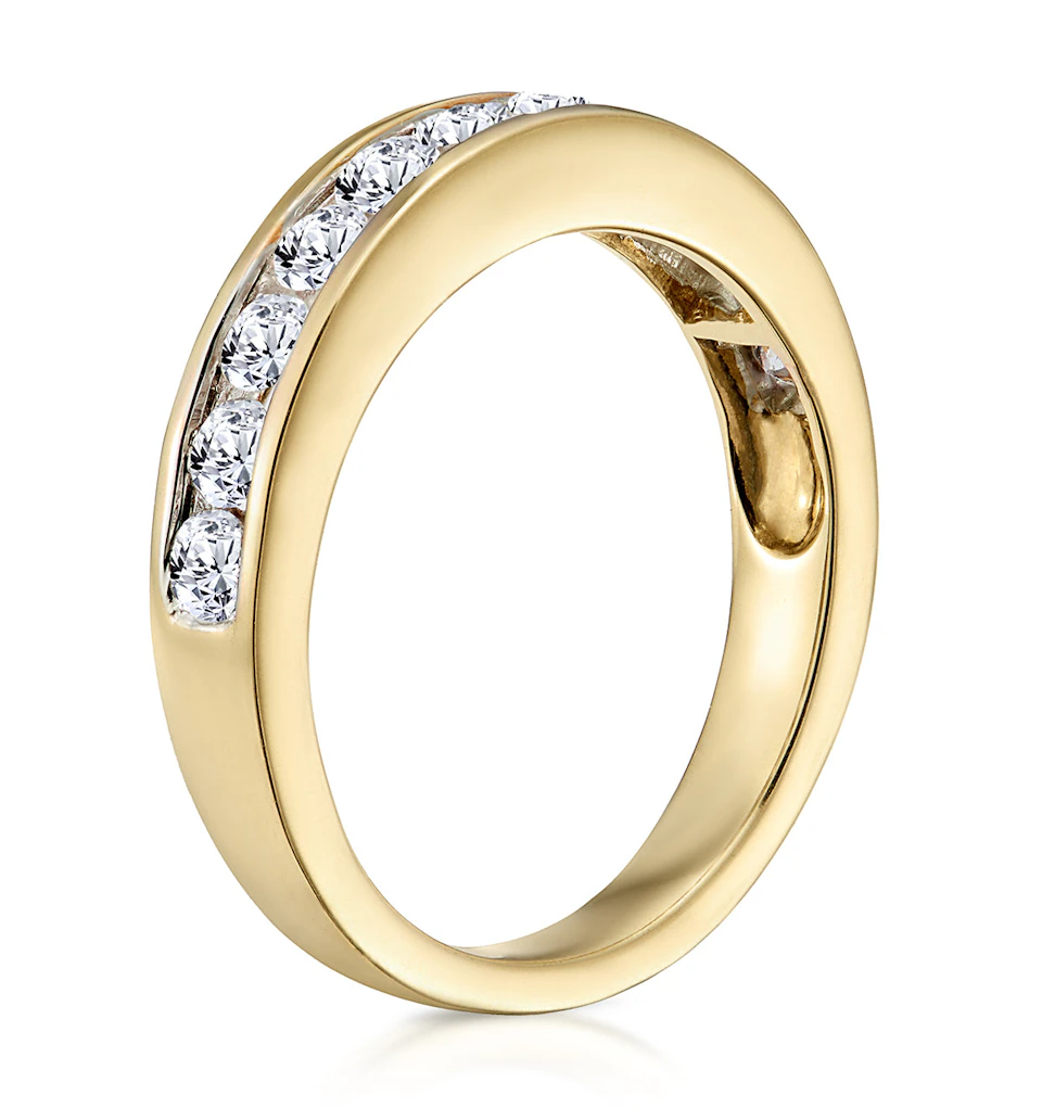 Rae Half Eternity Ring Lab Diamond 0.75CT in 9K Yellow Gold