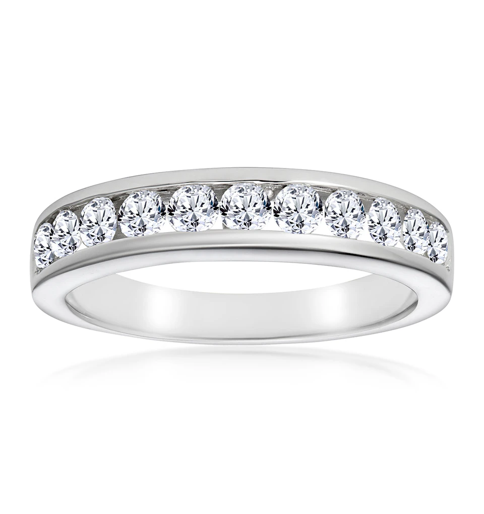 Rae Half Eternity Ring 0.75CT Lab Diamond 9K White Gold