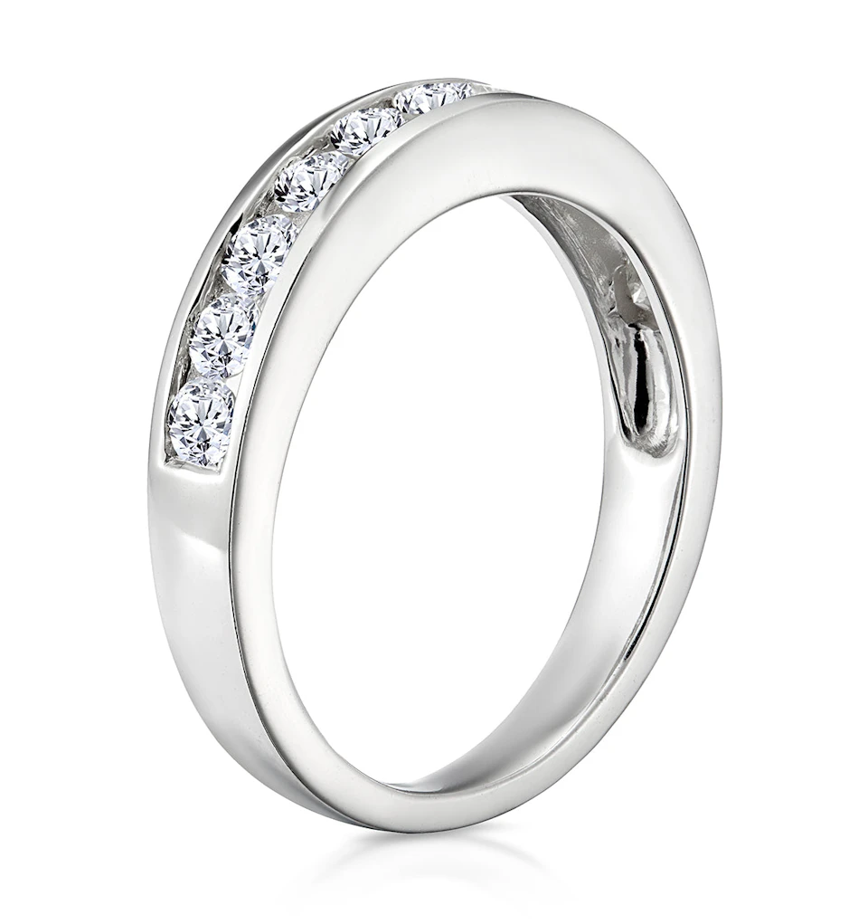 Rae Half Eternity Ring 0.75CT Lab Diamond 9K White Gold