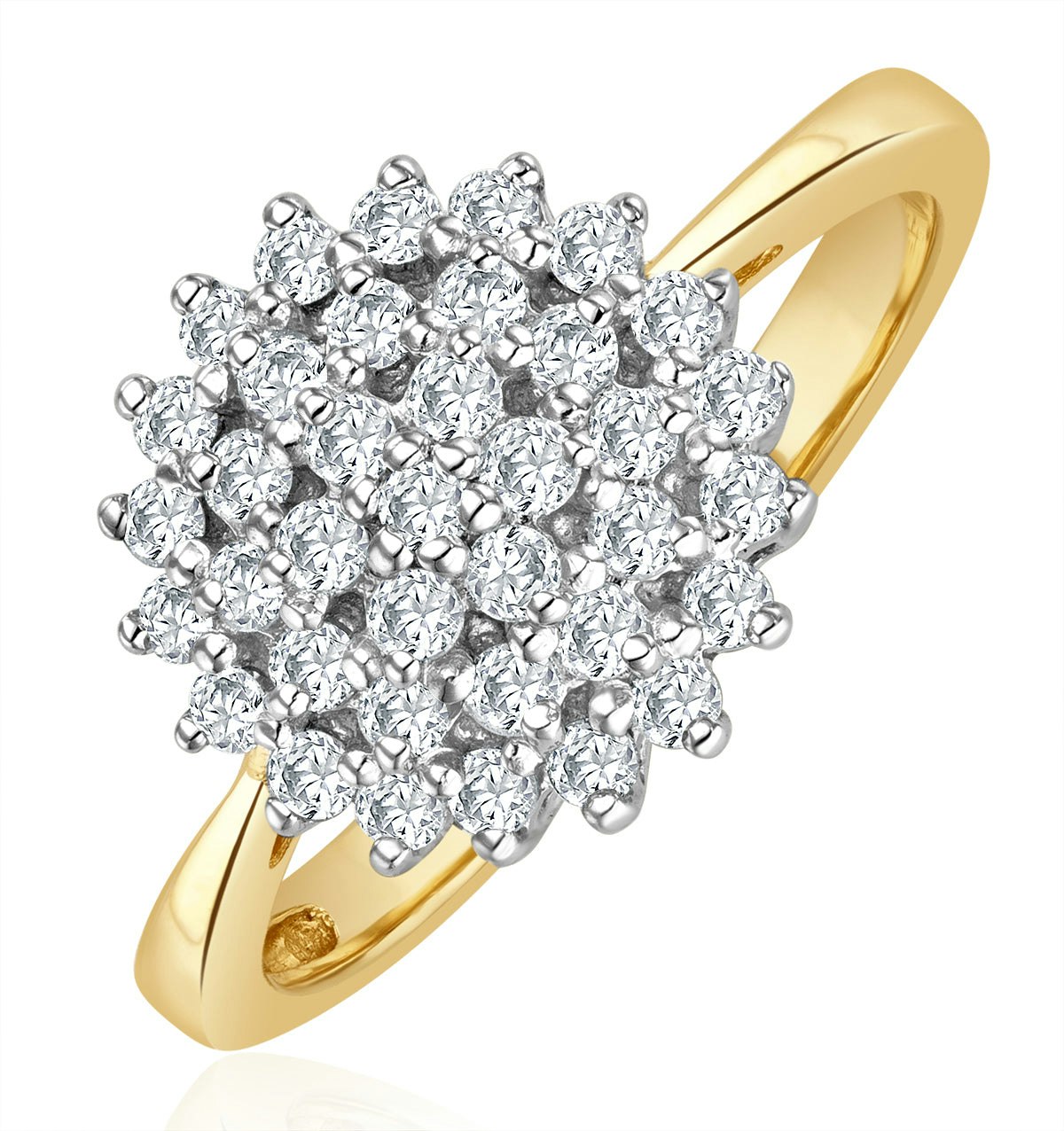 9K Gold Diamond Cluster Ring 0.50ct - E5607