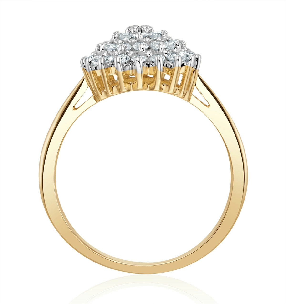 9K Gold Diamond Cluster Ring 0.50ct - E5607