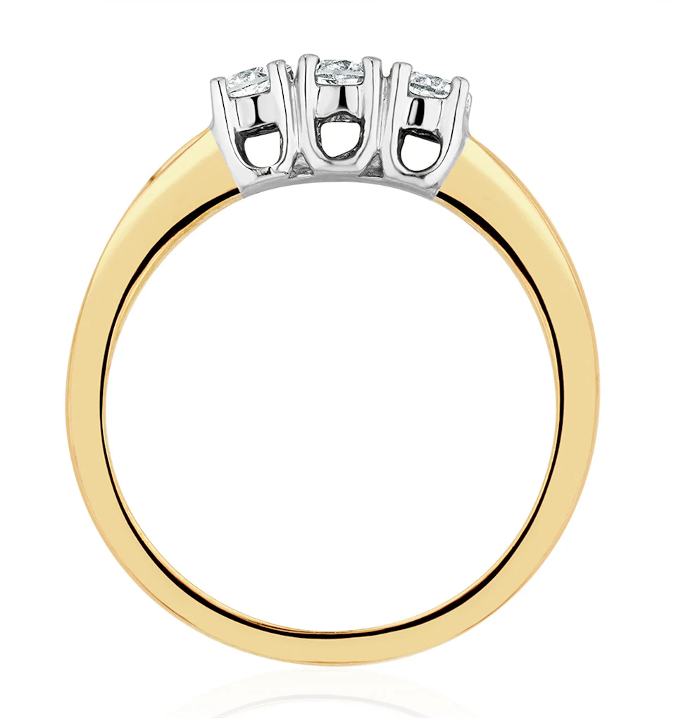 Chloe 18K Gold 3 Stone Diamond Ring 0.30CT G/VS