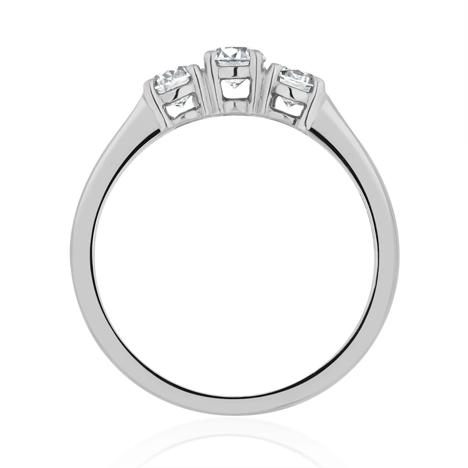 Chloe 3 Stone Trilogy Lab Diamond Ring 0.75CT H/Si in Platinum