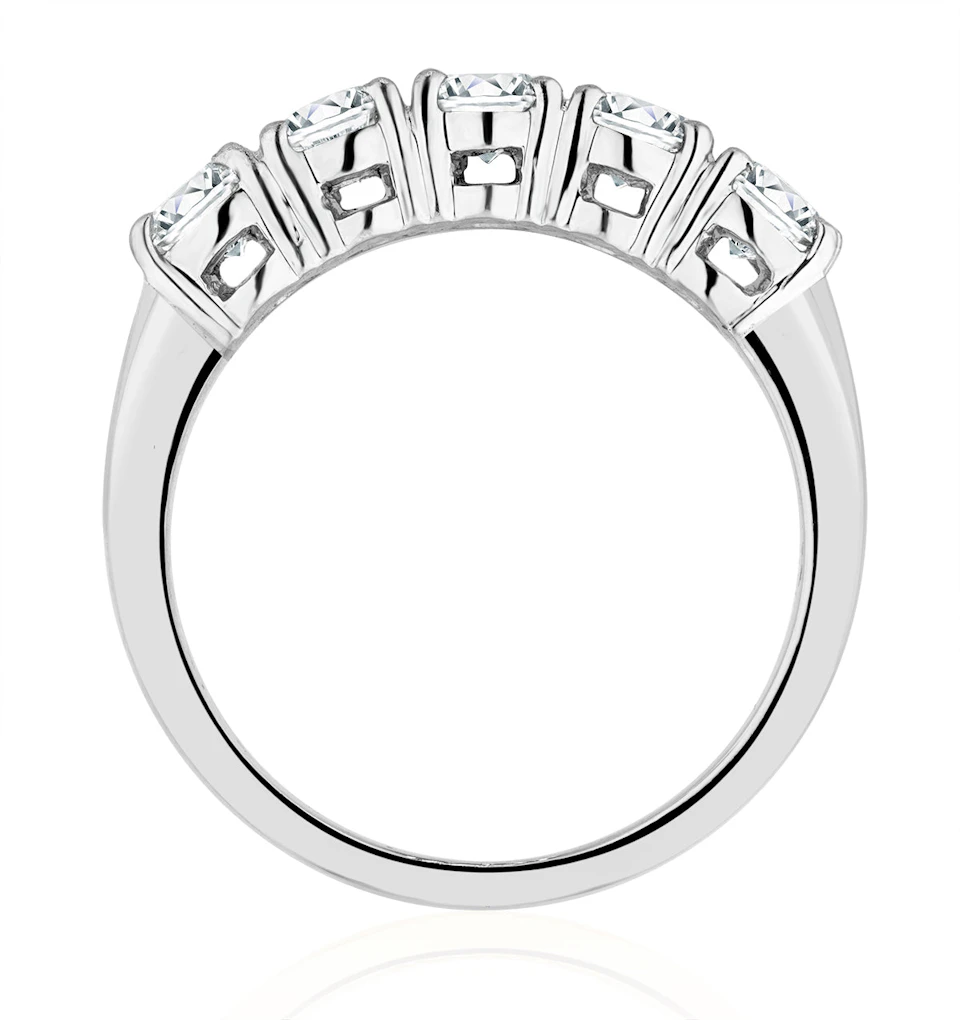 Chloe Platinum 5 Stone Diamond Eternity Ring 1.00CT H/SI