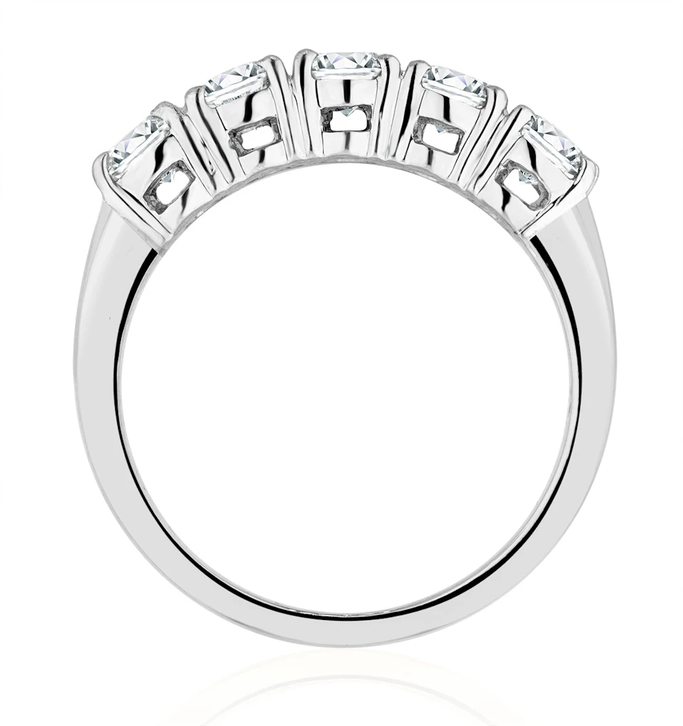 Chloe Platinum 5 Stone Diamond Eternity Ring 1.50CT G/VS