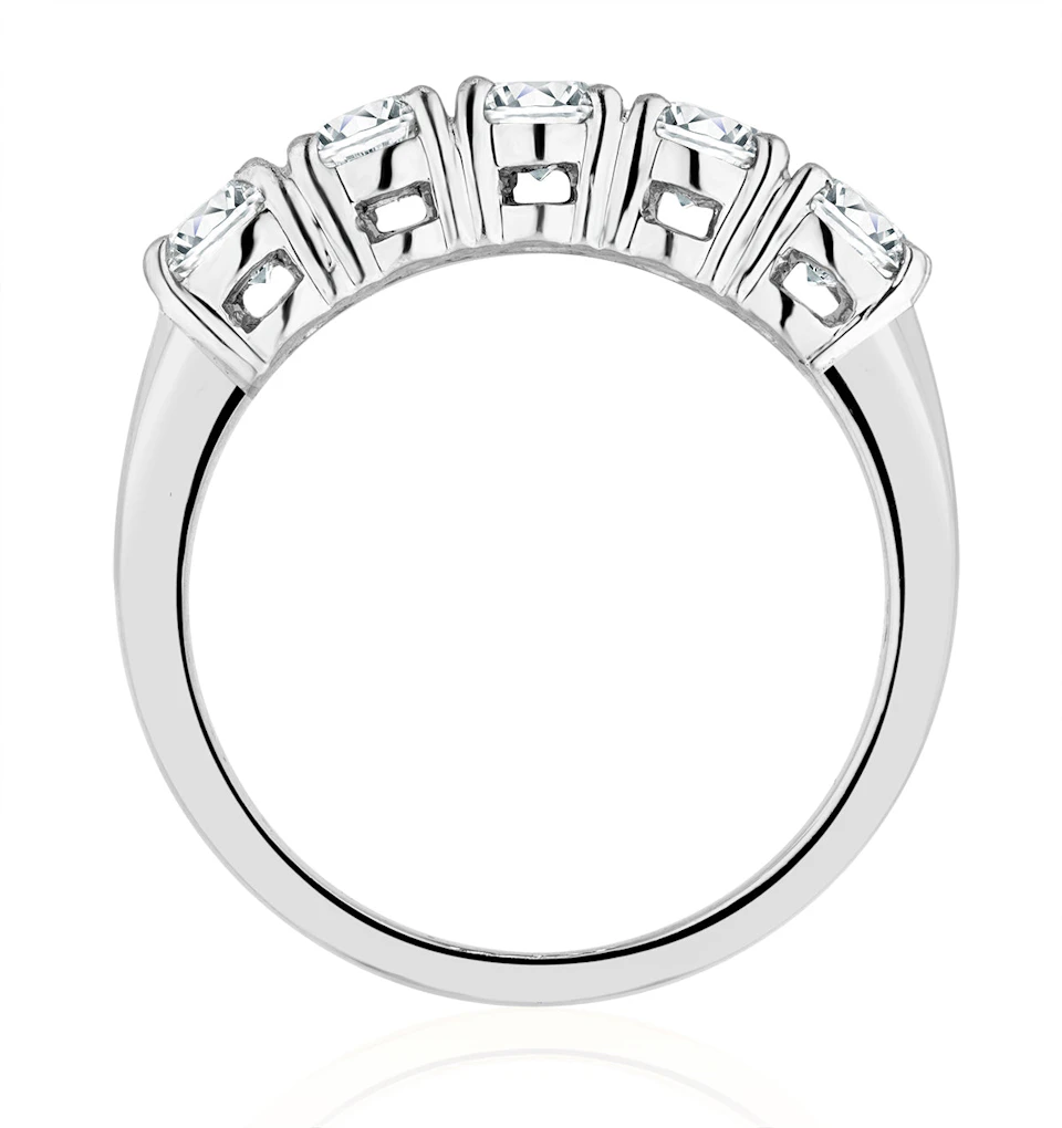 Chloe 18K White Gold 5 Stone Lab Diamond Eternity Ring 1.00CT G/VS