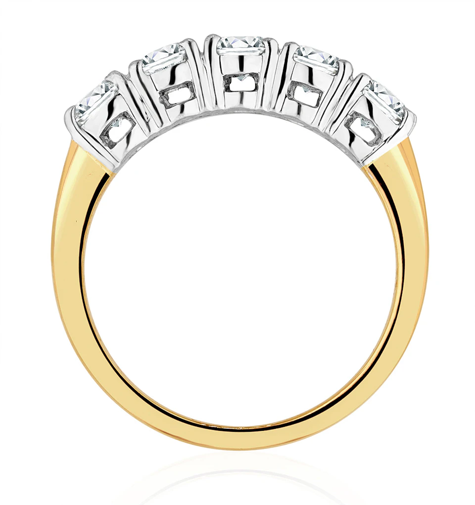 Chloe 18K Gold 5 Stone Diamond Eternity Ring 1.00CT H/SI