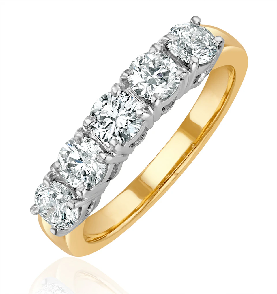 Chloe 18K Gold 5 Stone Diamond Eternity Ring 1.50CT G/VS