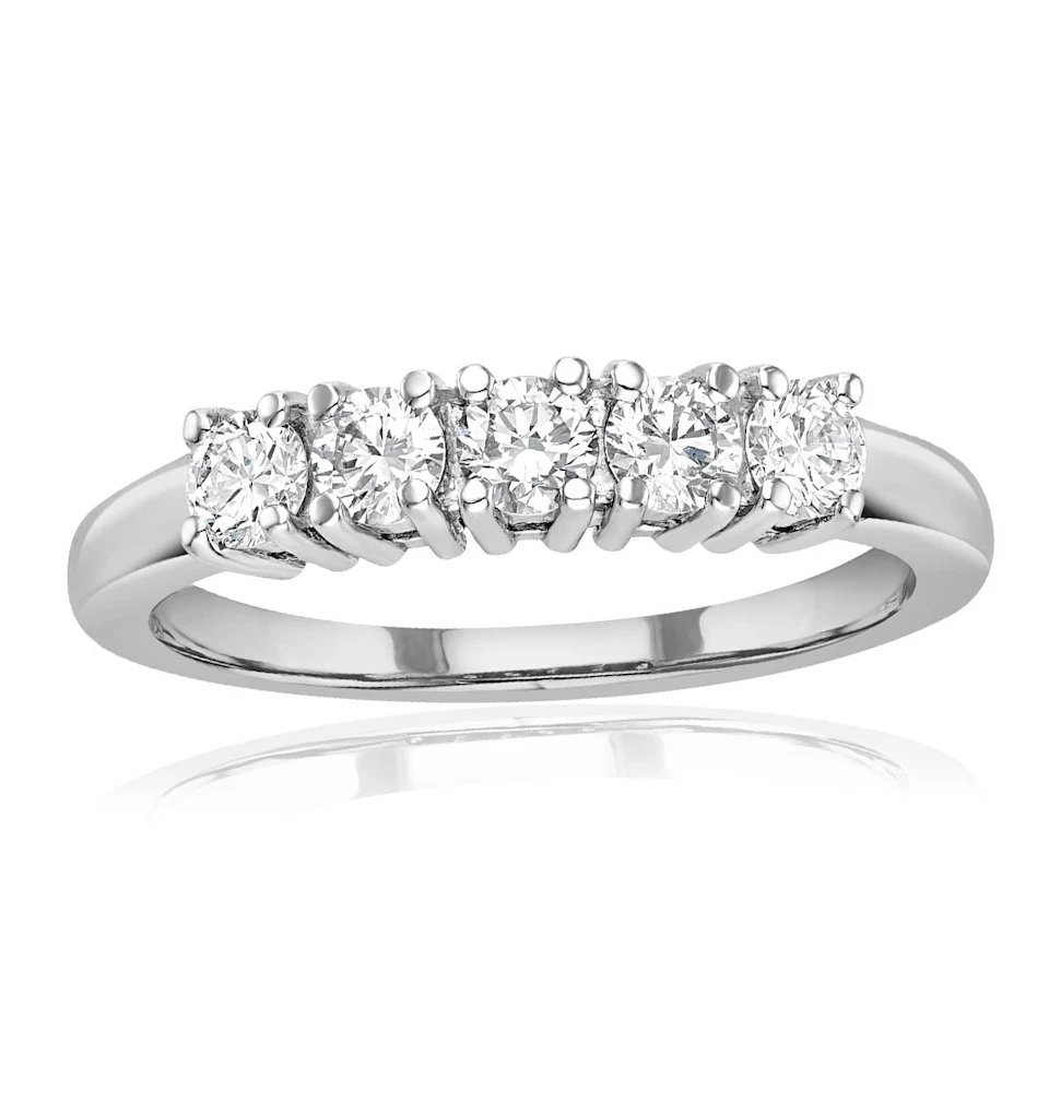 Chloe Platinum 5 Stone Diamond Eternity Ring 0.50CT G/VS