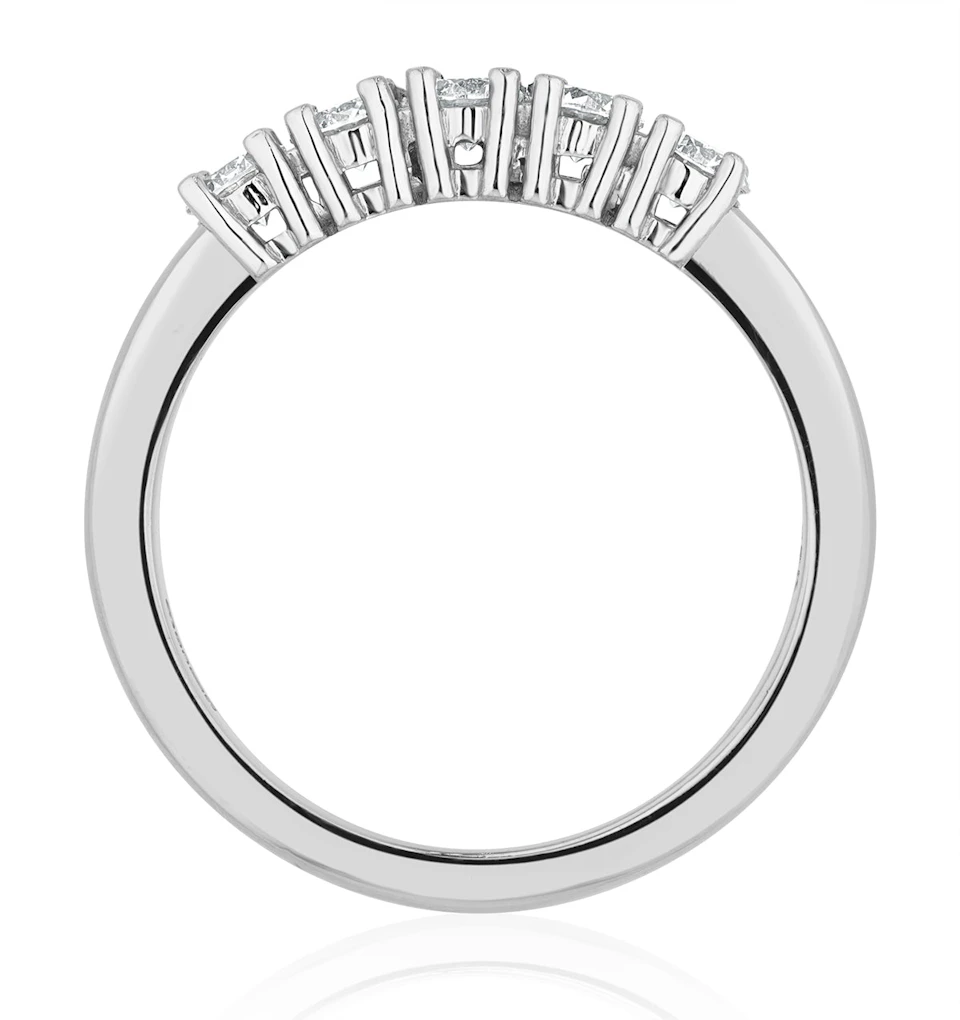 Chloe 18K White Gold 5 Stone Diamond Eternity Ring 0.50CT H/SI