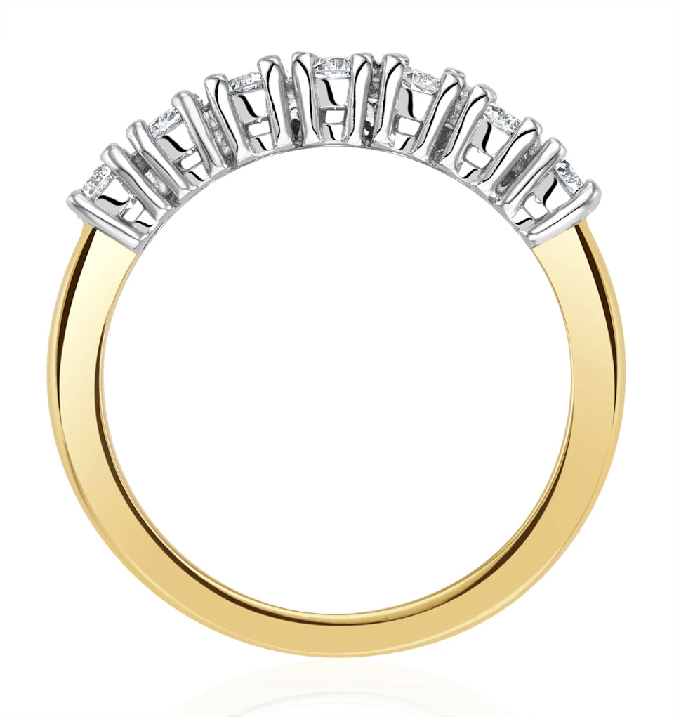 Chloe 18K Gold 7 Stone Diamond Eternity Ring 0.75CT H/SI